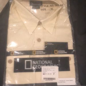 National Geographic Yellow Men’s Button Shirt XL